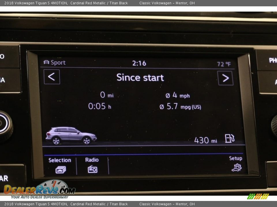 2018 Volkswagen Tiguan S 4MOTION Cardinal Red Metallic / Titan Black Photo #11