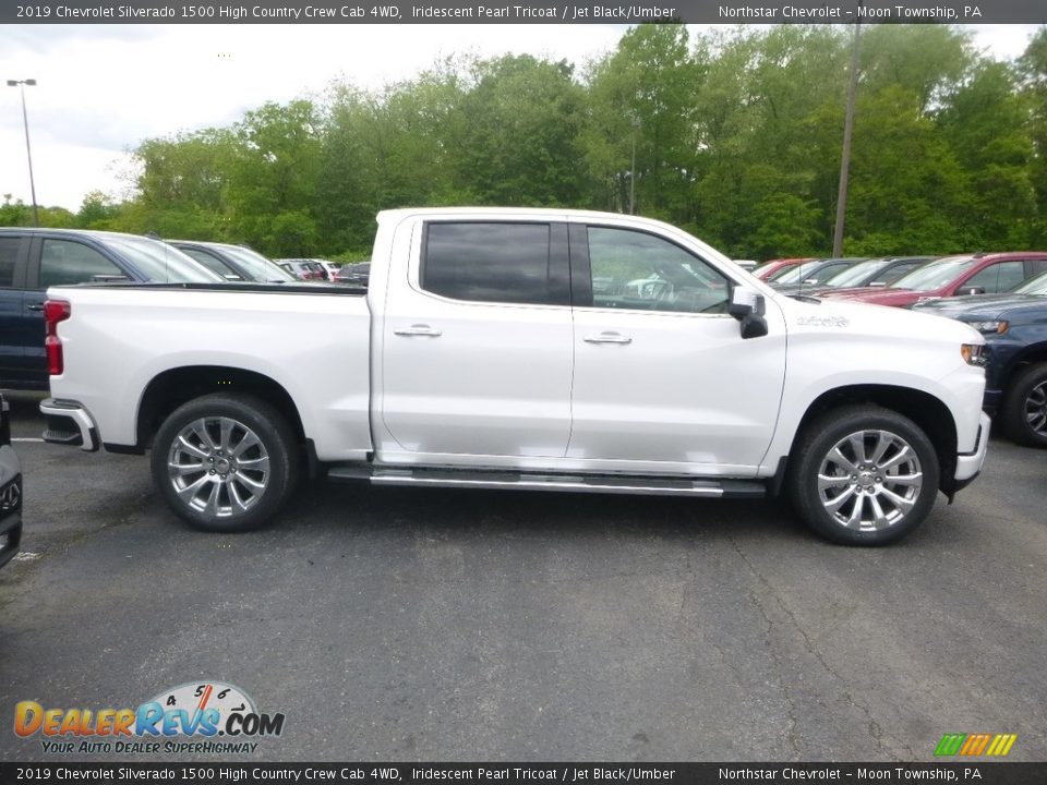 2019 Chevrolet Silverado 1500 High Country Crew Cab 4WD Iridescent Pearl Tricoat / Jet Black/Umber Photo #6