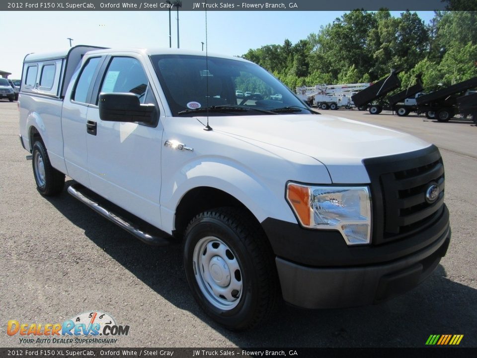 2012 Ford F150 XL SuperCab Oxford White / Steel Gray Photo #7