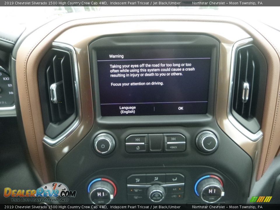 2019 Chevrolet Silverado 1500 High Country Crew Cab 4WD Iridescent Pearl Tricoat / Jet Black/Umber Photo #19