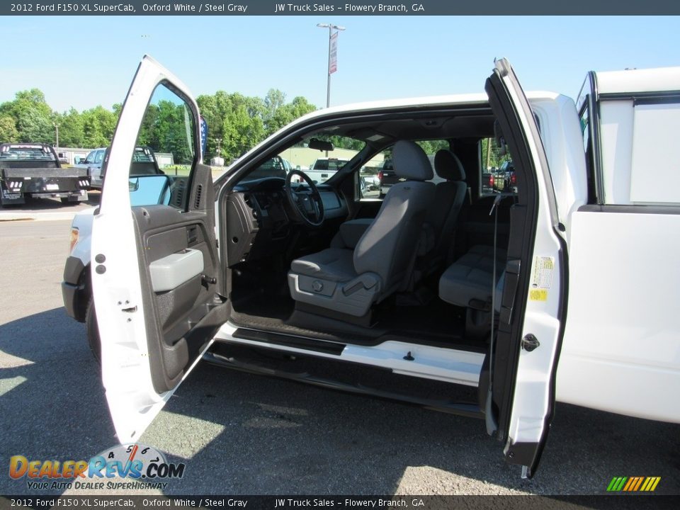 2012 Ford F150 XL SuperCab Oxford White / Steel Gray Photo #19