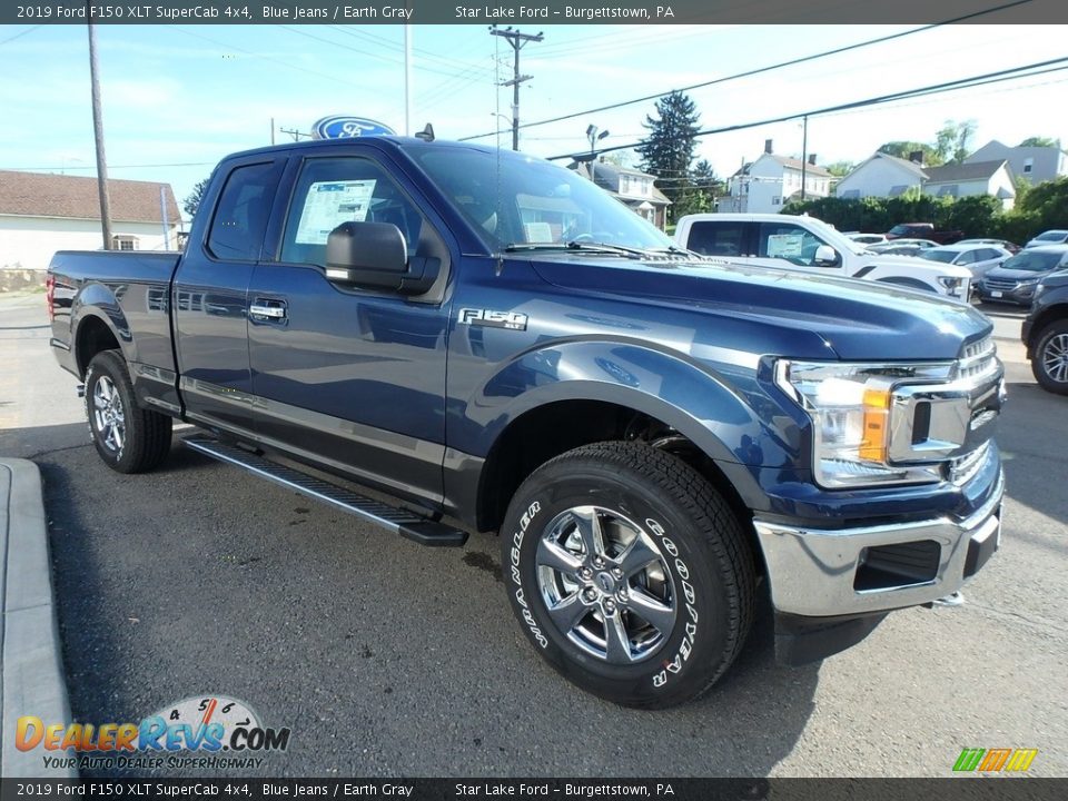 2019 Ford F150 XLT SuperCab 4x4 Blue Jeans / Earth Gray Photo #3