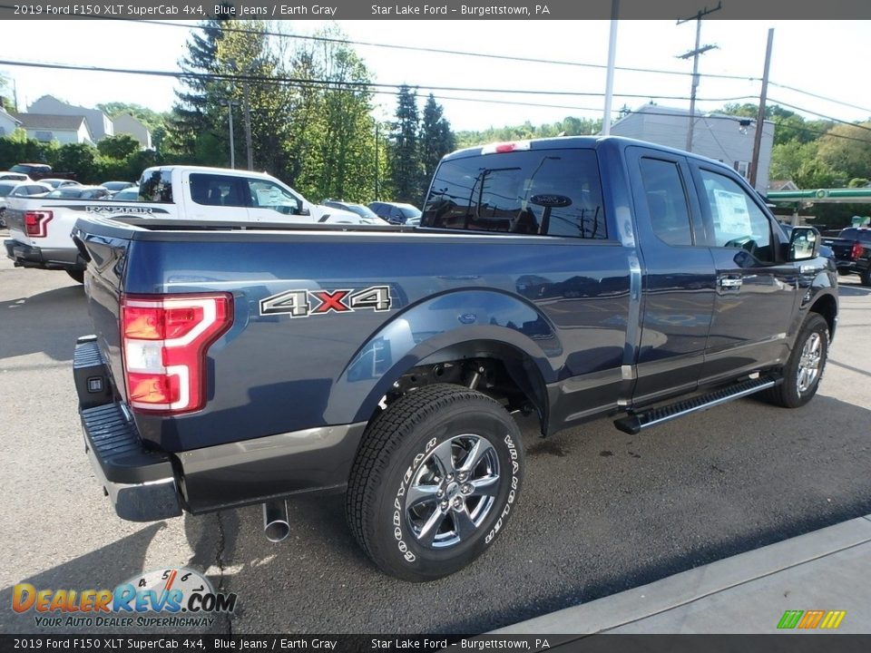 2019 Ford F150 XLT SuperCab 4x4 Blue Jeans / Earth Gray Photo #5