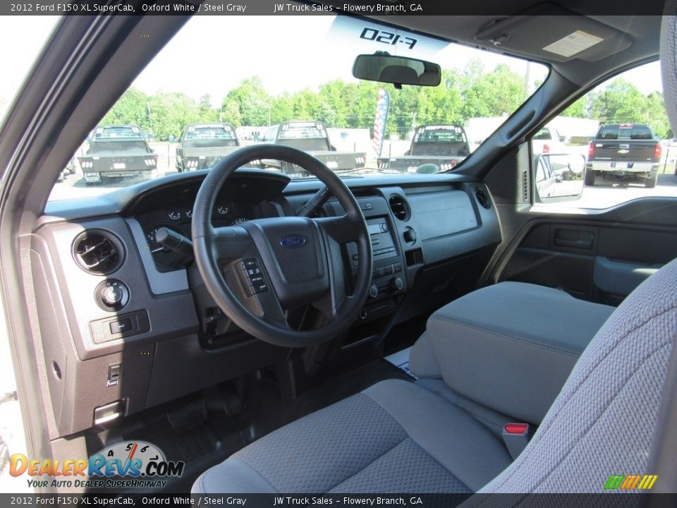 2012 Ford F150 XL SuperCab Oxford White / Steel Gray Photo #22