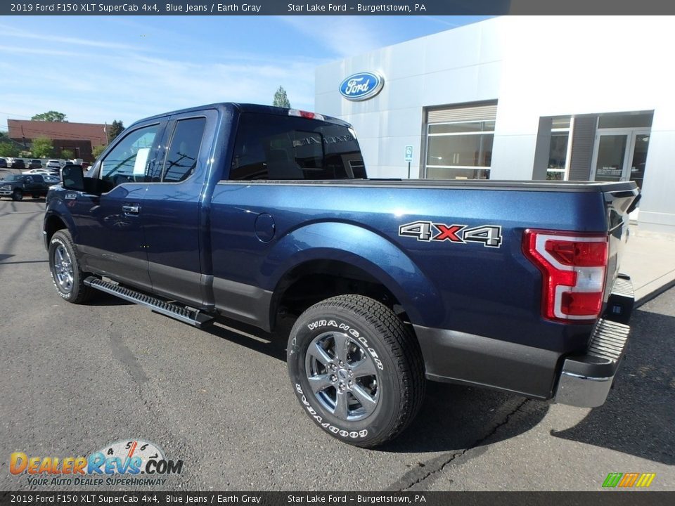 2019 Ford F150 XLT SuperCab 4x4 Blue Jeans / Earth Gray Photo #7