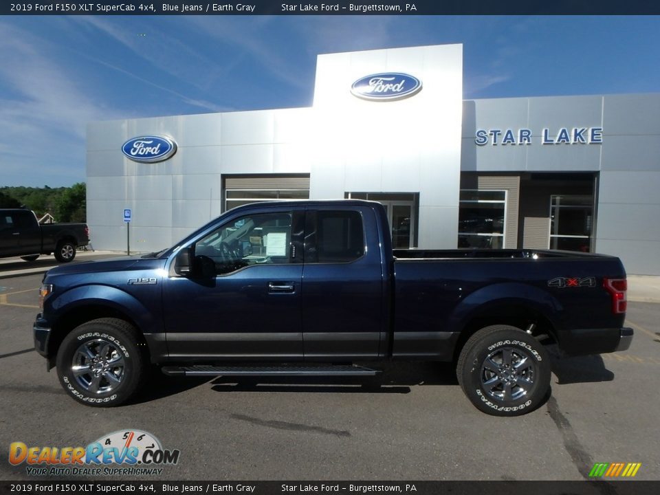 2019 Ford F150 XLT SuperCab 4x4 Blue Jeans / Earth Gray Photo #8