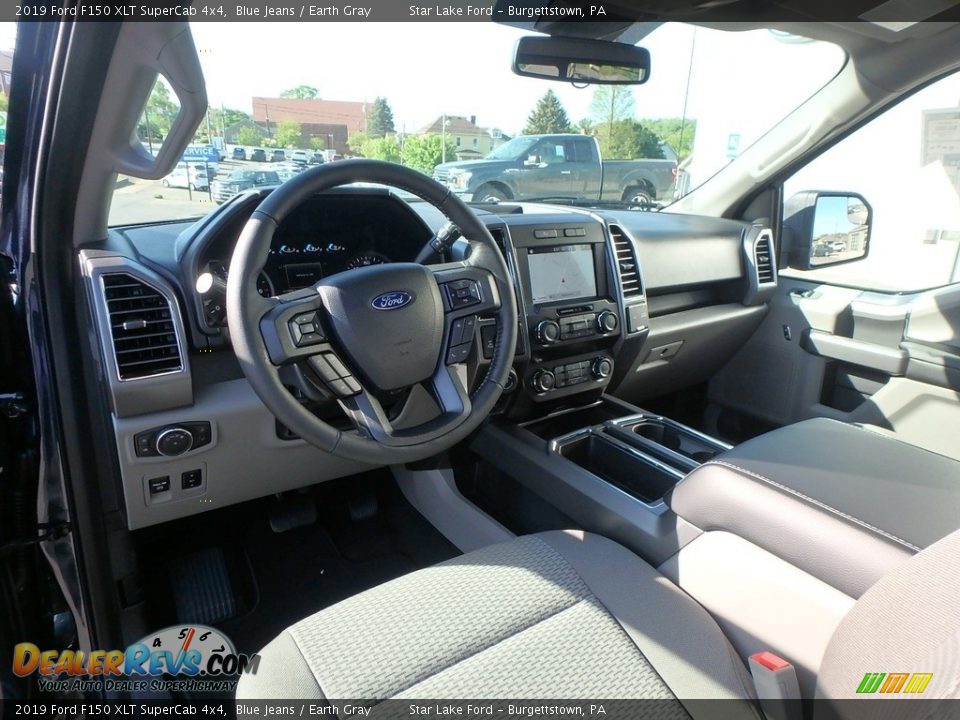 2019 Ford F150 XLT SuperCab 4x4 Blue Jeans / Earth Gray Photo #11