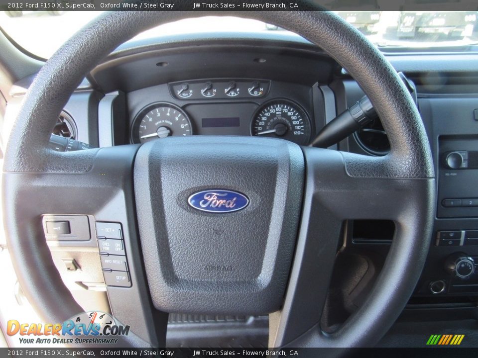 2012 Ford F150 XL SuperCab Oxford White / Steel Gray Photo #26