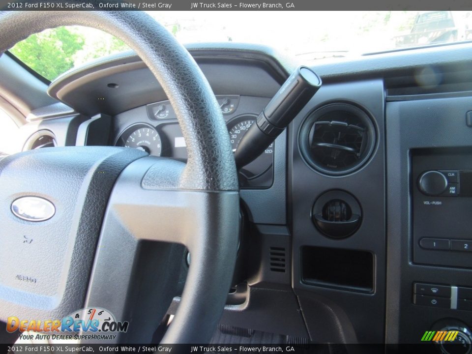2012 Ford F150 XL SuperCab Oxford White / Steel Gray Photo #28