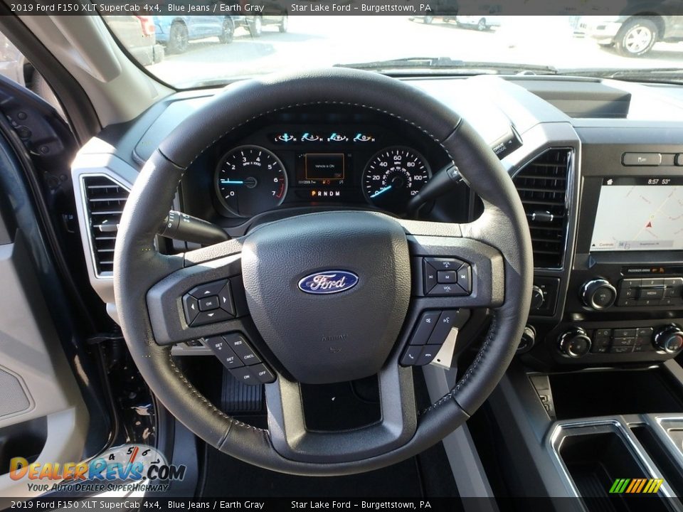 2019 Ford F150 XLT SuperCab 4x4 Blue Jeans / Earth Gray Photo #15