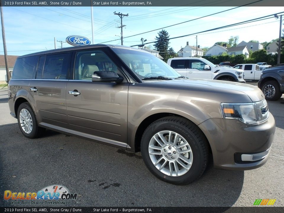 2019 Ford Flex SEL AWD Stone Gray / Dune Photo #3