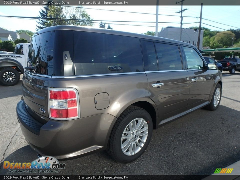 2019 Ford Flex SEL AWD Stone Gray / Dune Photo #5