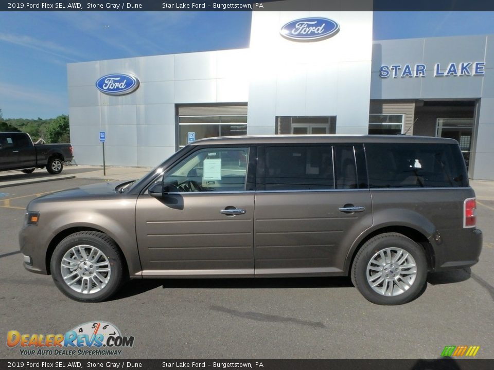 2019 Ford Flex SEL AWD Stone Gray / Dune Photo #9