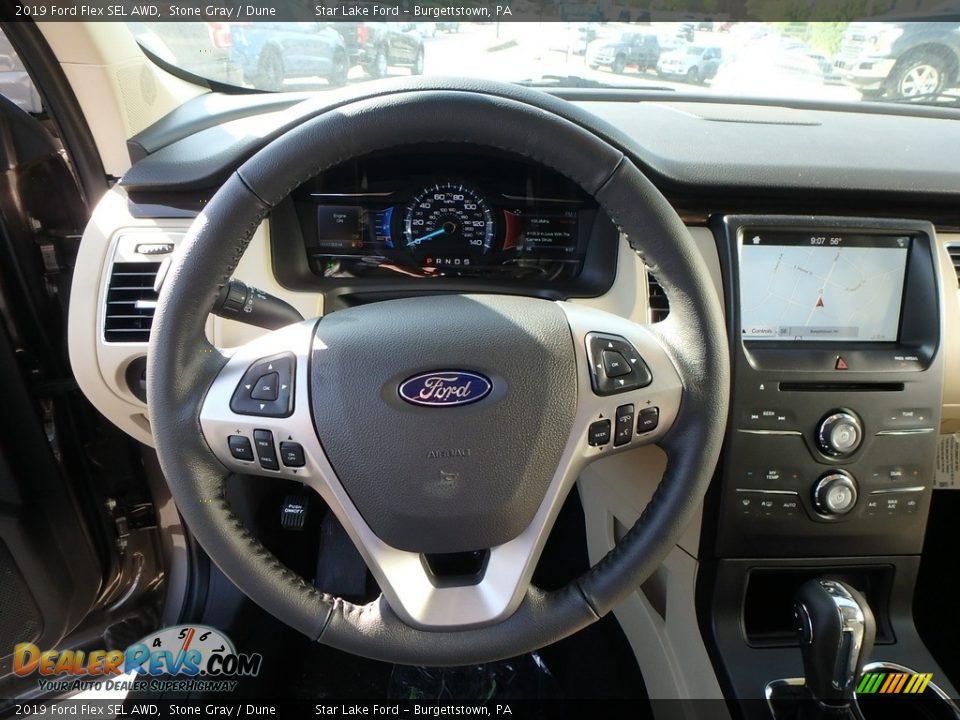 2019 Ford Flex SEL AWD Stone Gray / Dune Photo #17