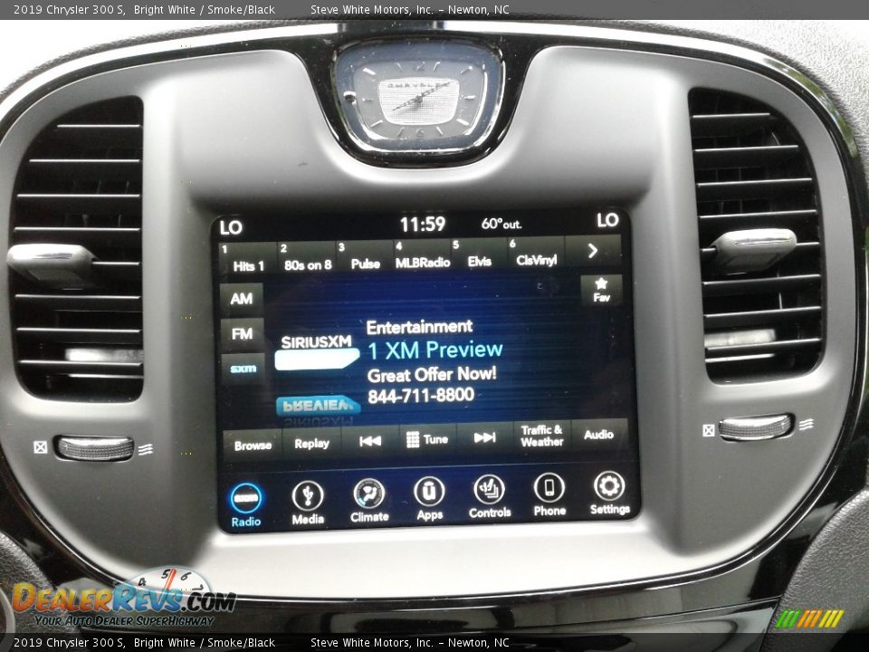 2019 Chrysler 300 S Bright White / Smoke/Black Photo #21