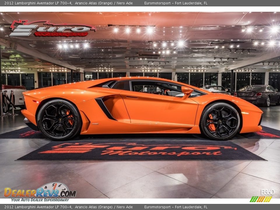 2012 Lamborghini Aventador LP 700-4 Arancio Atlas (Orange) / Nero Ade Photo #10