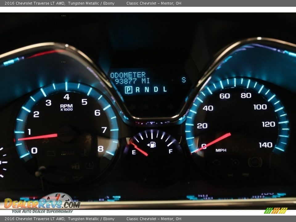 2016 Chevrolet Traverse LT AWD Tungsten Metallic / Ebony Photo #8