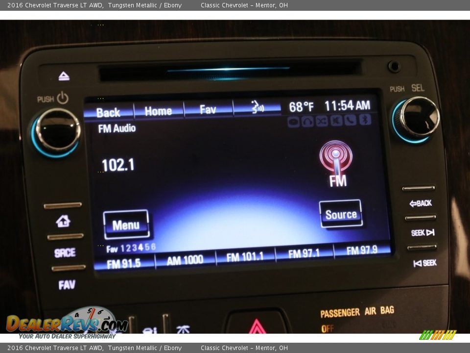 2016 Chevrolet Traverse LT AWD Tungsten Metallic / Ebony Photo #10