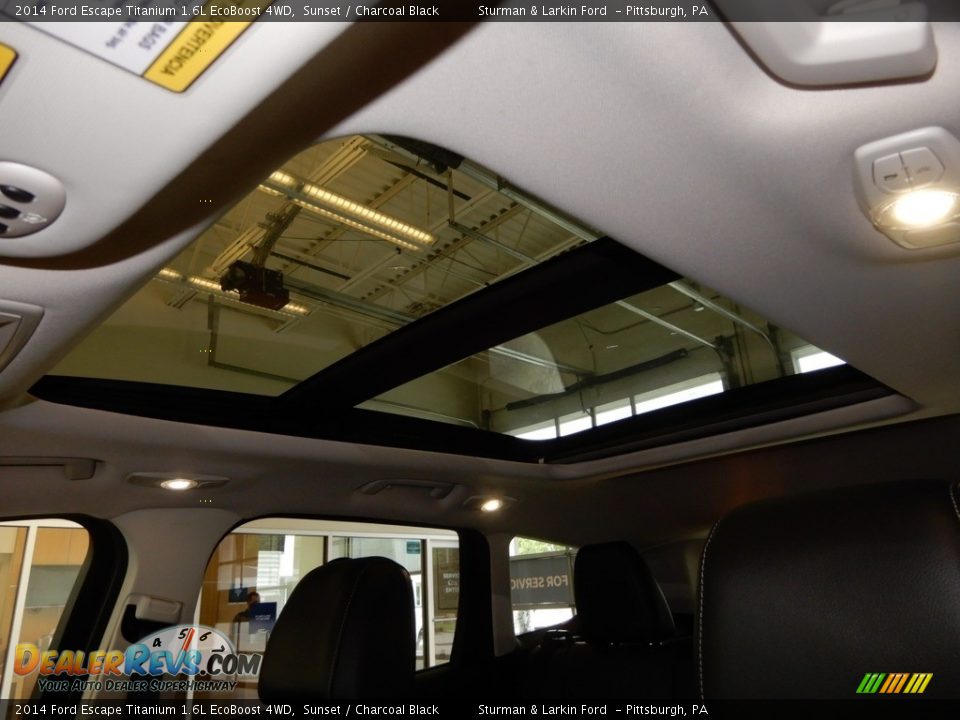 2014 Ford Escape Titanium 1.6L EcoBoost 4WD Sunset / Charcoal Black Photo #21