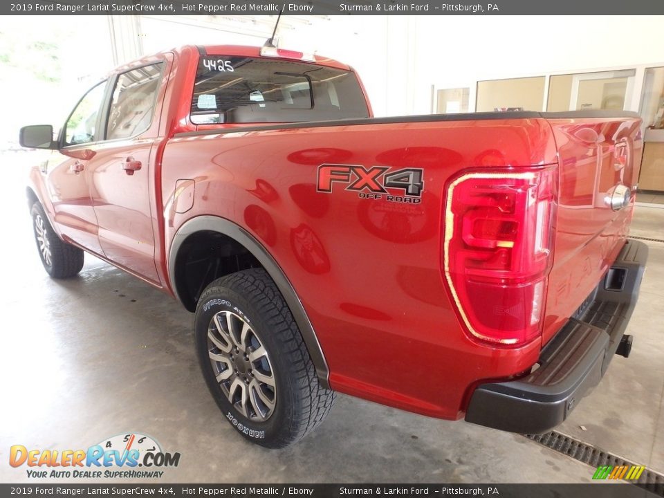 2019 Ford Ranger Lariat SuperCrew 4x4 Hot Pepper Red Metallic / Ebony Photo #3