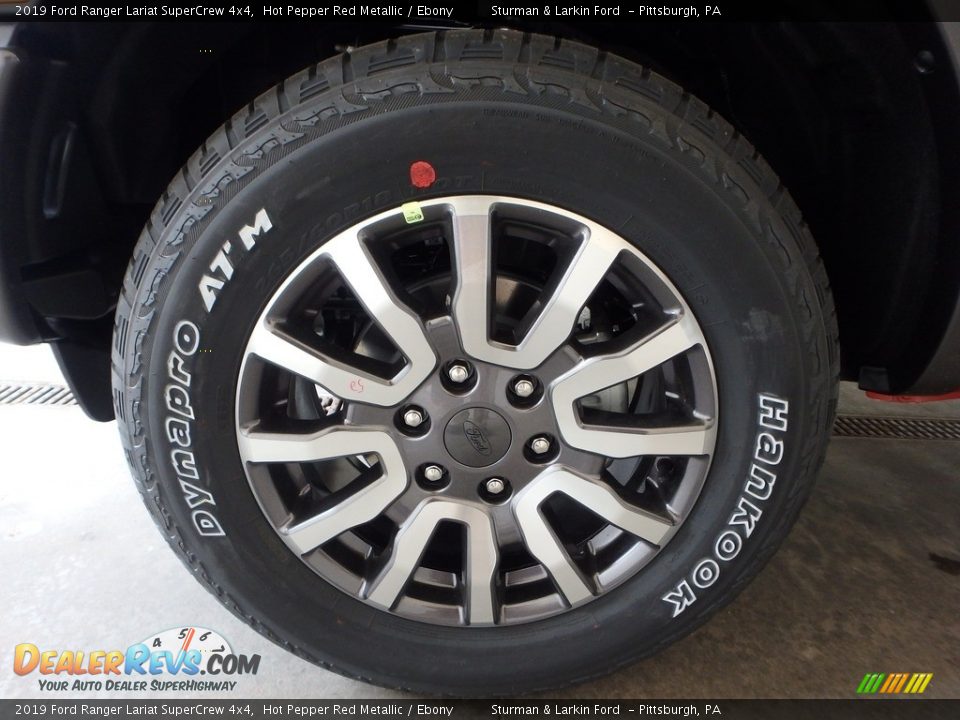 2019 Ford Ranger Lariat SuperCrew 4x4 Hot Pepper Red Metallic / Ebony Photo #5