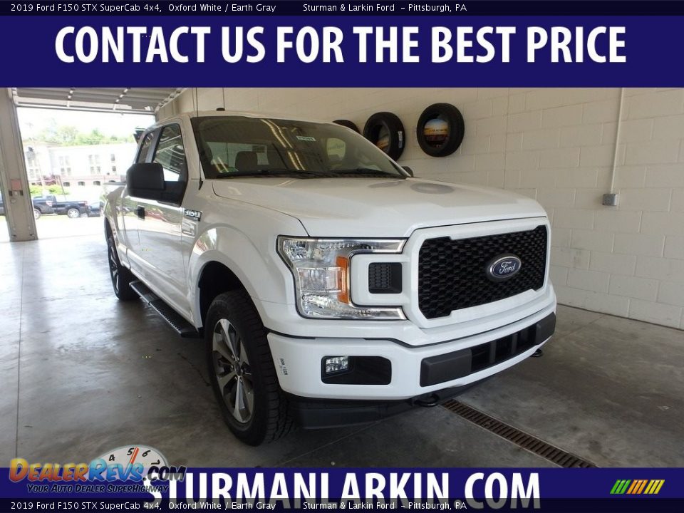 2019 Ford F150 STX SuperCab 4x4 Oxford White / Earth Gray Photo #1