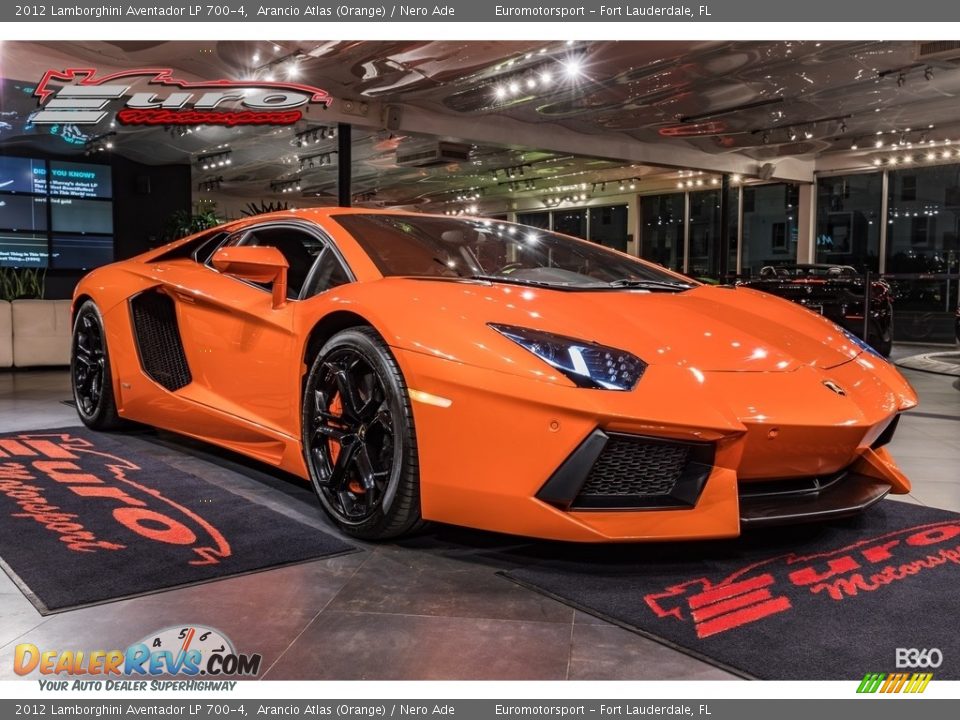 2012 Lamborghini Aventador LP 700-4 Arancio Atlas (Orange) / Nero Ade Photo #45