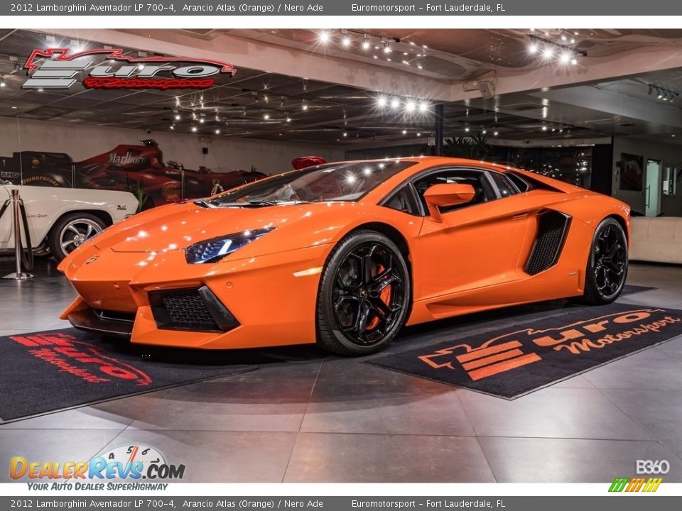 2012 Lamborghini Aventador LP 700-4 Arancio Atlas (Orange) / Nero Ade Photo #47