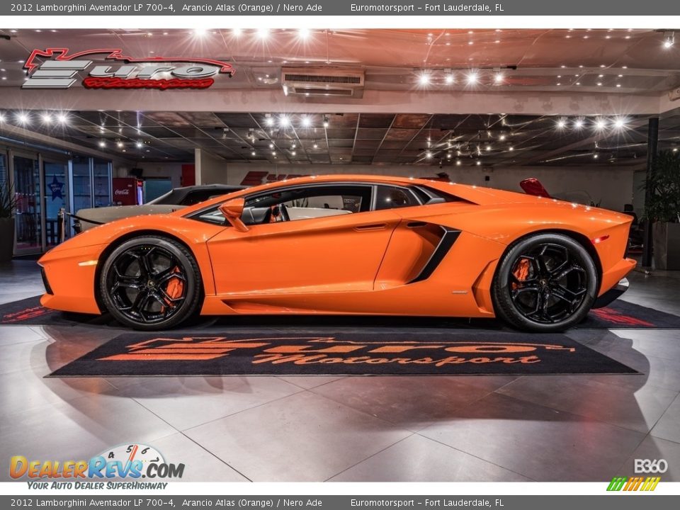 2012 Lamborghini Aventador LP 700-4 Arancio Atlas (Orange) / Nero Ade Photo #48