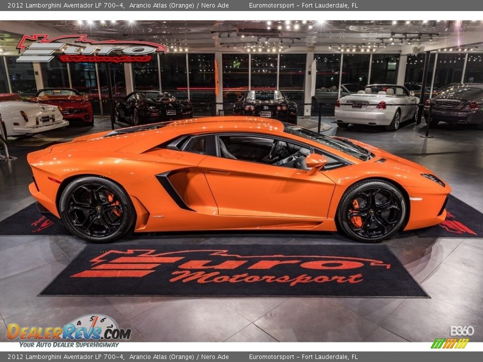 2012 Lamborghini Aventador LP 700-4 Arancio Atlas (Orange) / Nero Ade Photo #54