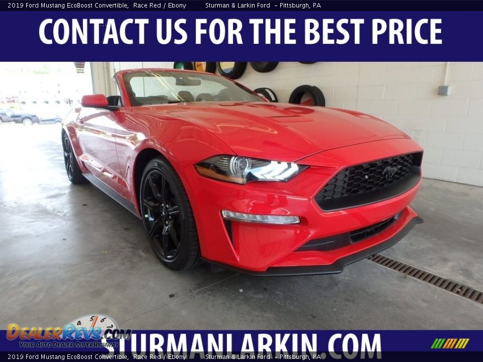 2019 Ford Mustang EcoBoost Convertible Race Red / Ebony Photo #1