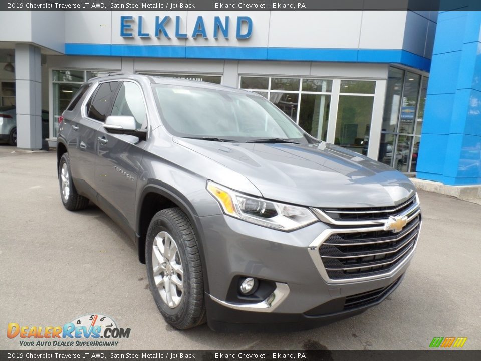 2019 Chevrolet Traverse LT AWD Satin Steel Metallic / Jet Black Photo #3