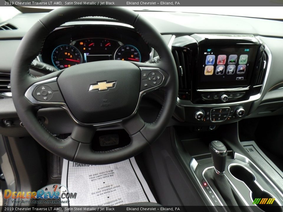 2019 Chevrolet Traverse LT AWD Satin Steel Metallic / Jet Black Photo #17