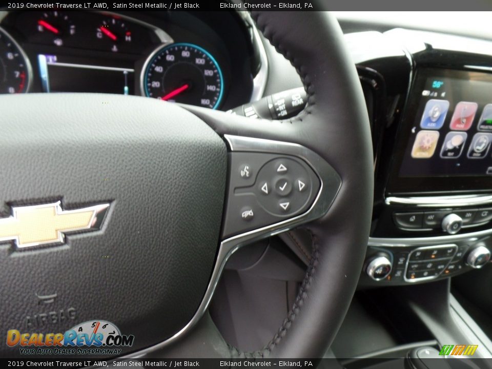 2019 Chevrolet Traverse LT AWD Satin Steel Metallic / Jet Black Photo #19