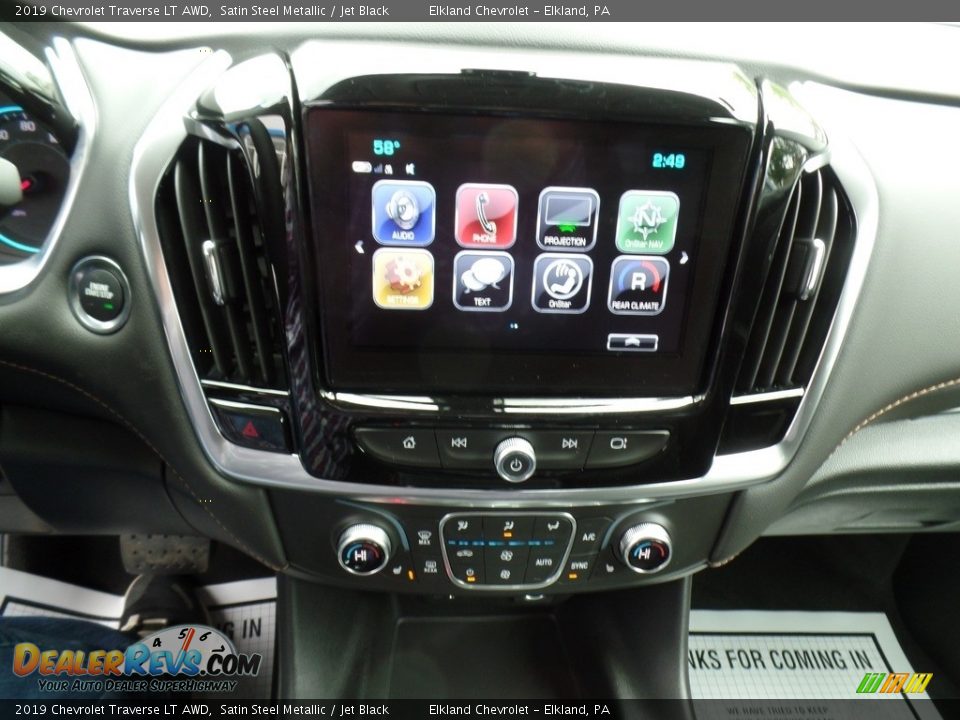 2019 Chevrolet Traverse LT AWD Satin Steel Metallic / Jet Black Photo #22