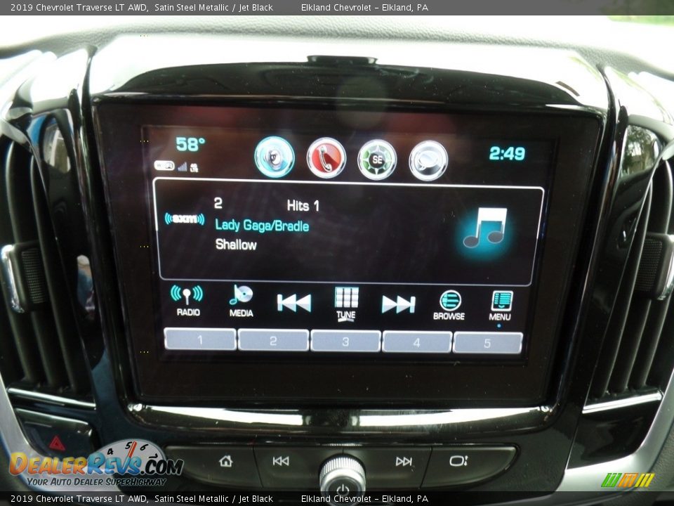 2019 Chevrolet Traverse LT AWD Satin Steel Metallic / Jet Black Photo #24