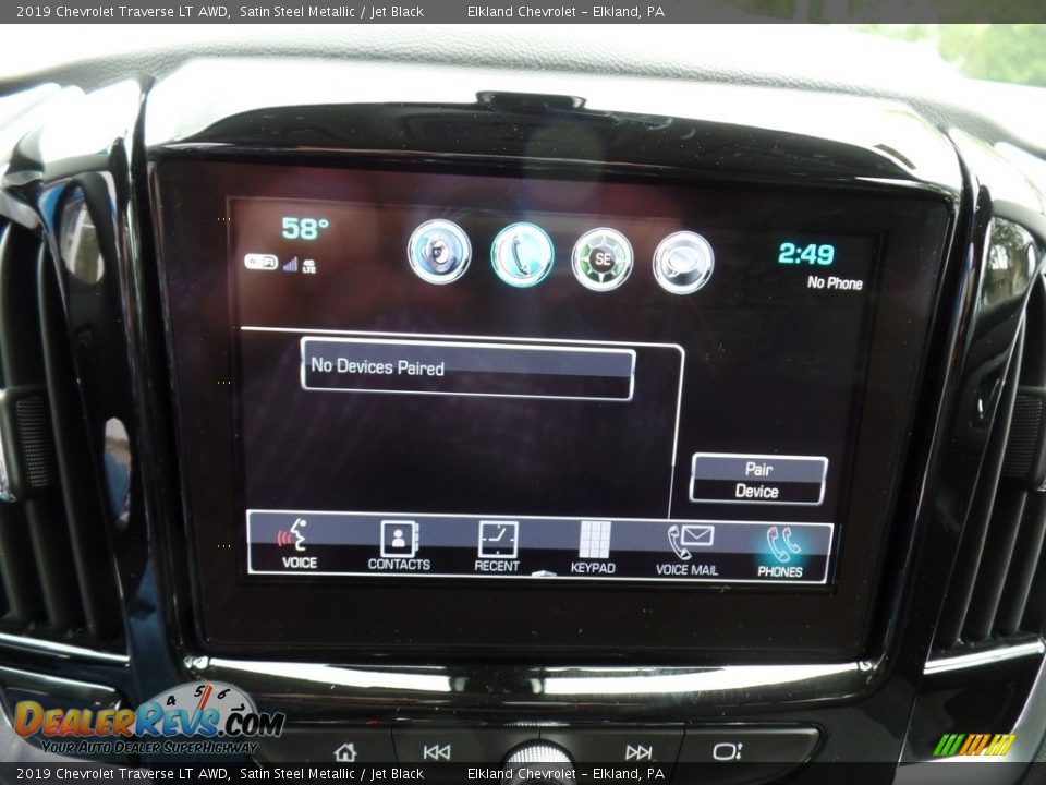 2019 Chevrolet Traverse LT AWD Satin Steel Metallic / Jet Black Photo #25