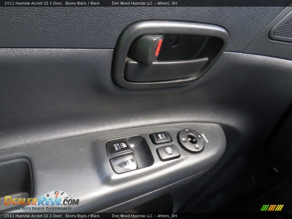 2011 Hyundai Accent GS 3 Door Ebony Black / Black Photo #29