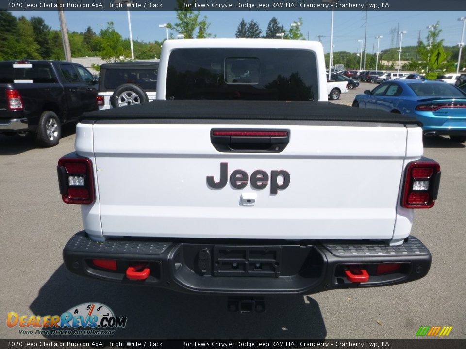 2020 Jeep Gladiator Rubicon 4x4 Bright White / Black Photo #4