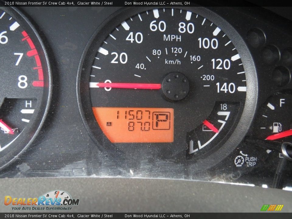 2018 Nissan Frontier SV Crew Cab 4x4 Glacier White / Steel Photo #31