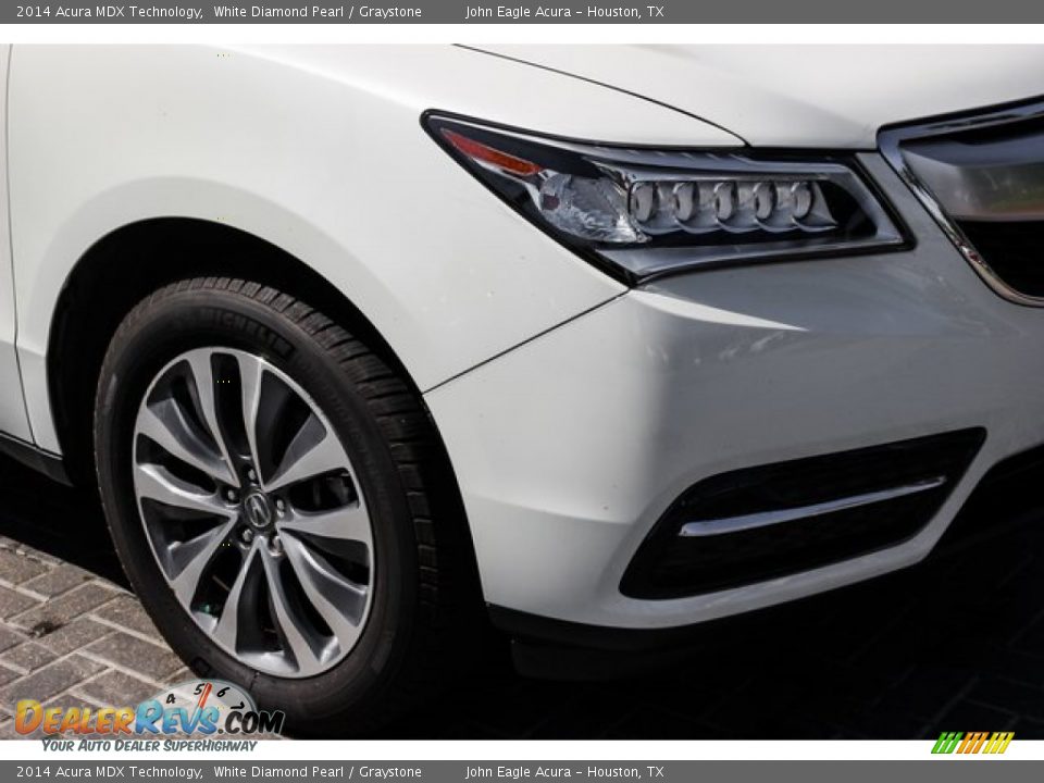 2014 Acura MDX Technology White Diamond Pearl / Graystone Photo #12