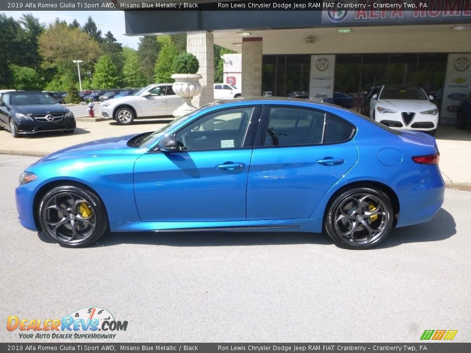 2019 Alfa Romeo Giulia Ti Sport AWD Misano Blue Metallic / Black Photo #4