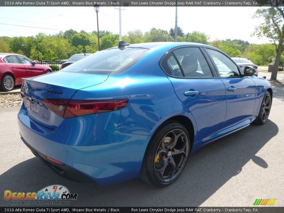 2019 Alfa Romeo Giulia Ti Sport AWD Misano Blue Metallic / Black Photo #9