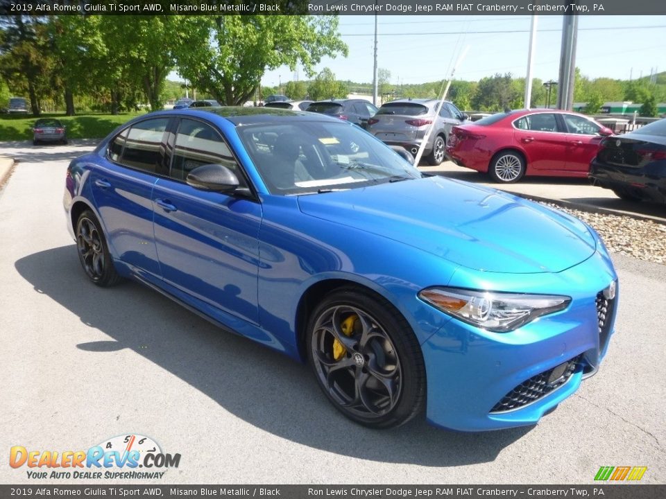 2019 Alfa Romeo Giulia Ti Sport AWD Misano Blue Metallic / Black Photo #11