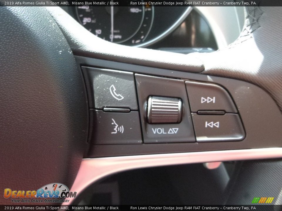 2019 Alfa Romeo Giulia Ti Sport AWD Misano Blue Metallic / Black Photo #24