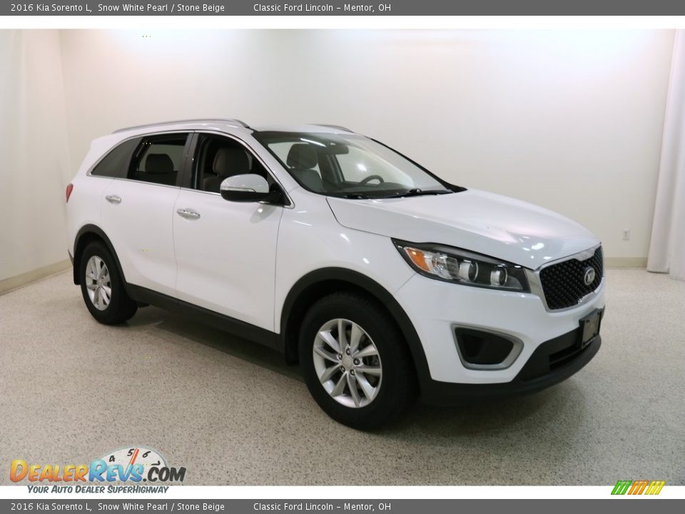 2016 Kia Sorento L Snow White Pearl / Stone Beige Photo #1
