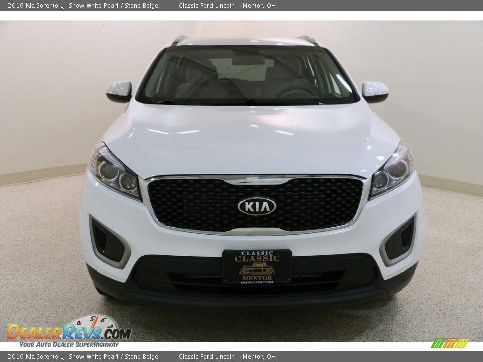 2016 Kia Sorento L Snow White Pearl / Stone Beige Photo #2
