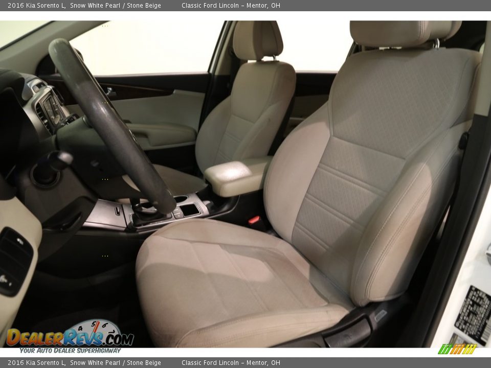 2016 Kia Sorento L Snow White Pearl / Stone Beige Photo #5