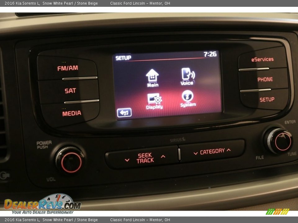 2016 Kia Sorento L Snow White Pearl / Stone Beige Photo #12