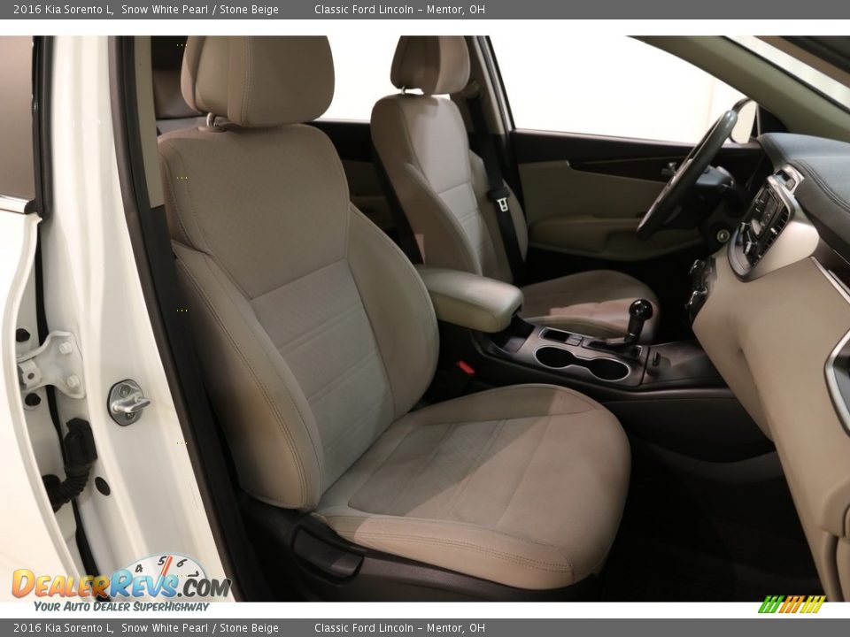 2016 Kia Sorento L Snow White Pearl / Stone Beige Photo #15